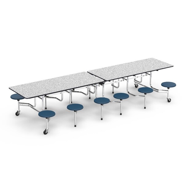 Virco 144 in. W, 58.13 in. L, 29 in. H, Particle Board Top, Grey Nebula Top / Black Edge MTS17291212 - main